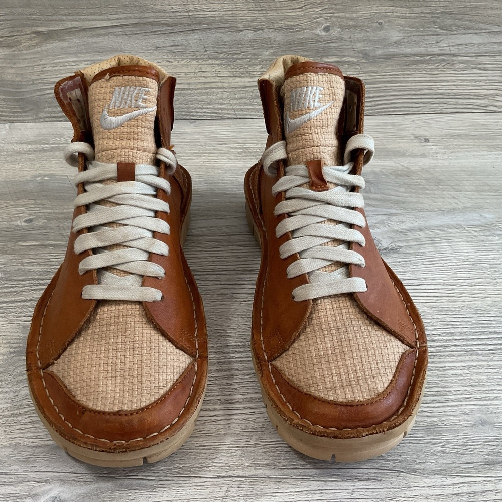Nike Considered Mid Desert Oak Brown Leather Woven Vintage 311076-221 Size 8.5 - Picture 2 of 16